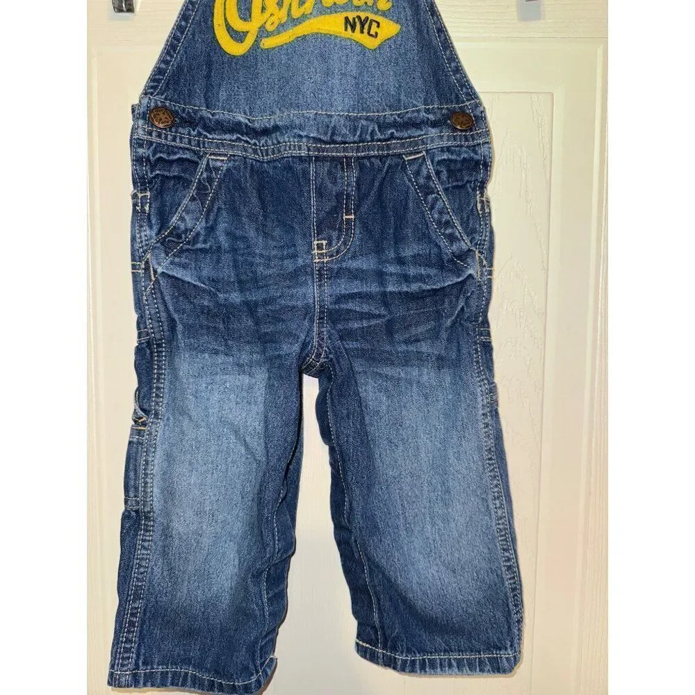 Oshkosh B’Gosh Denim Overalls Size 12‎ Months
